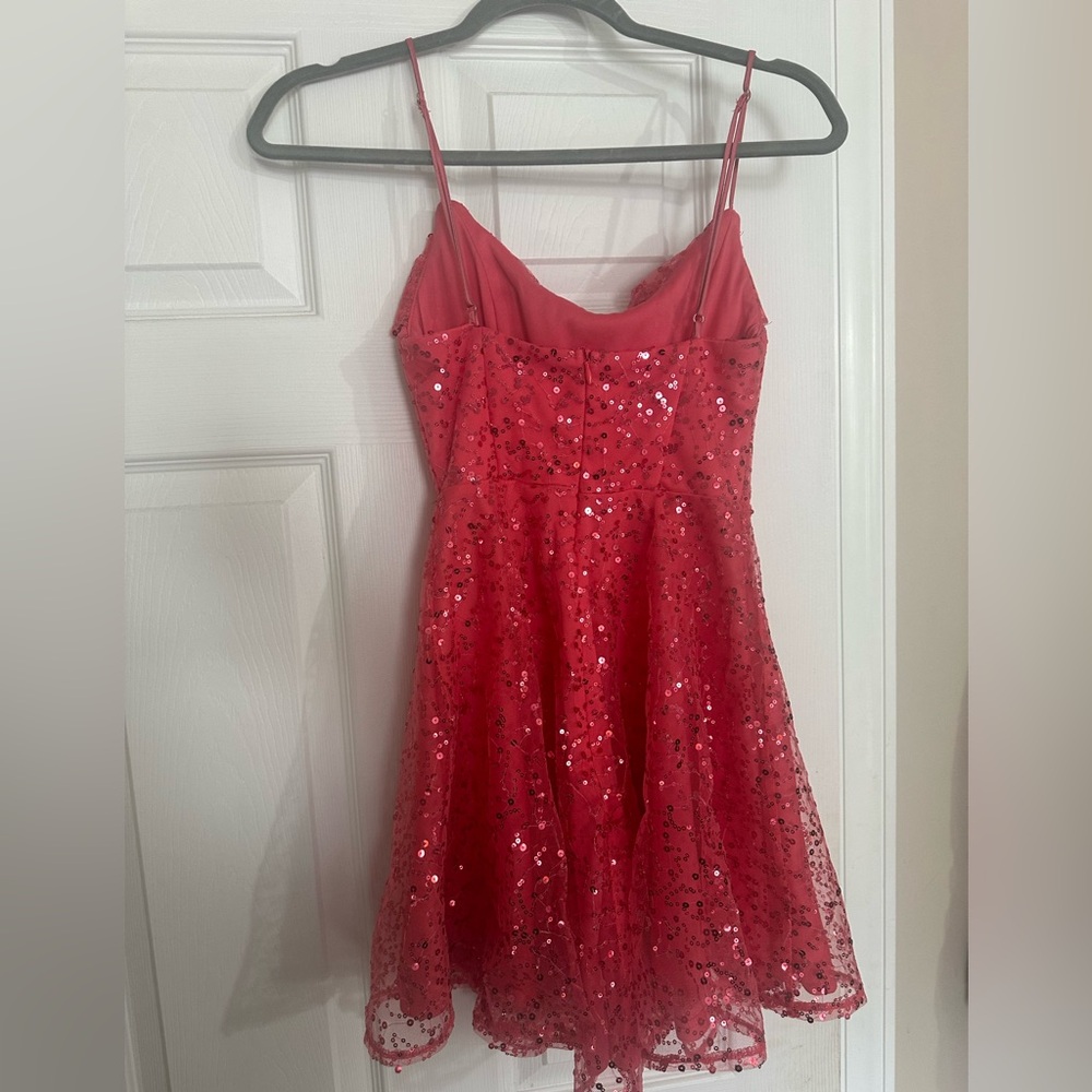 Selfie Leslie Sparkling Magenta-Rose Pink mini dress - Picture 2 of 4